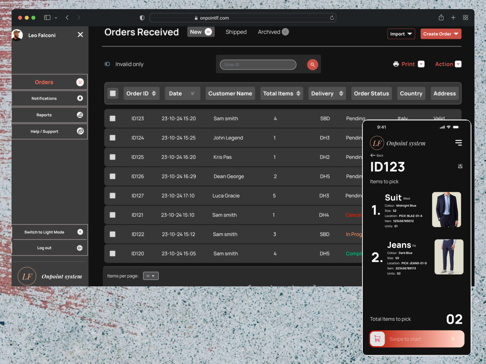 Logistics Dashboard