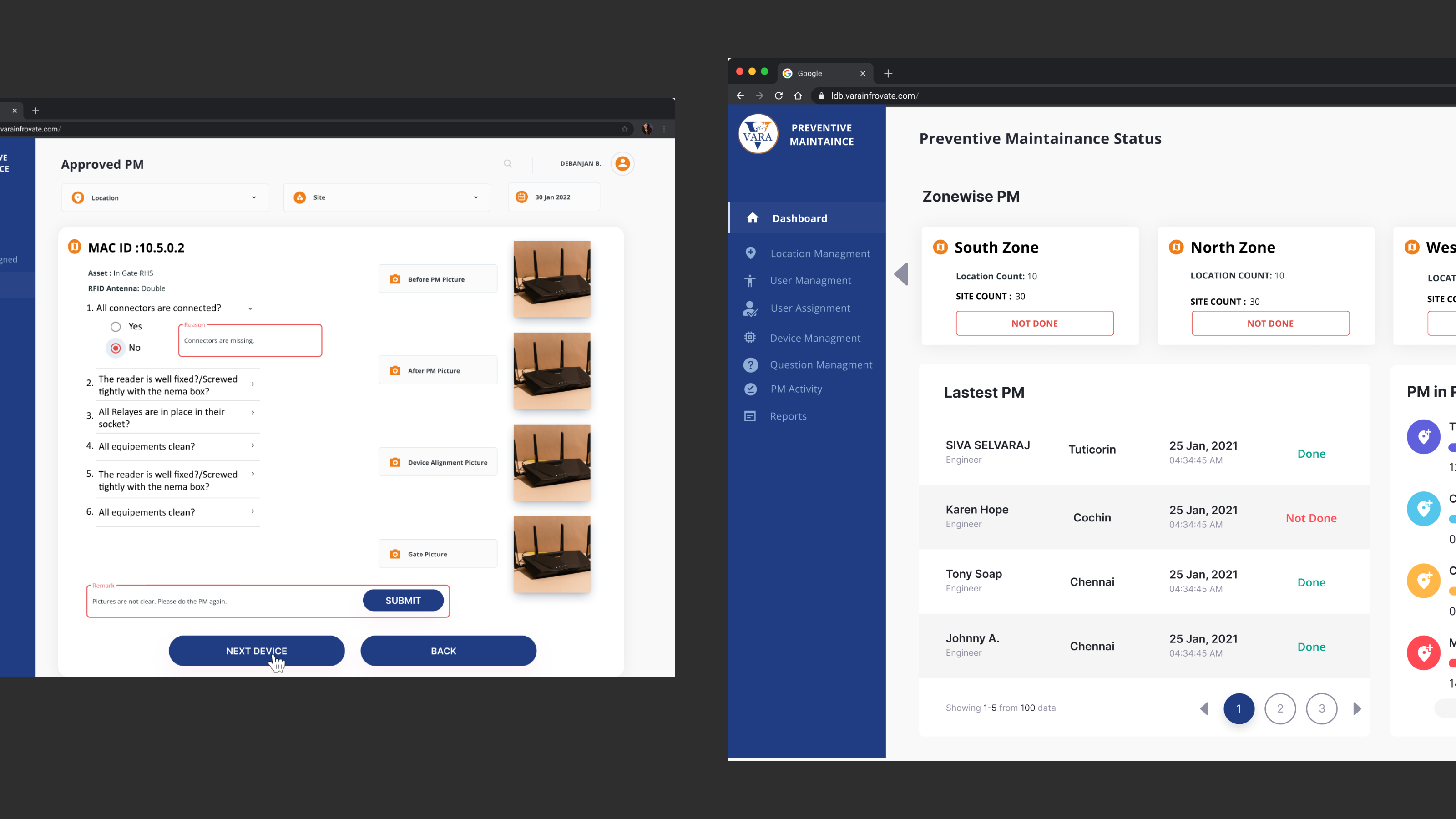 Desktop Dashboard UI
